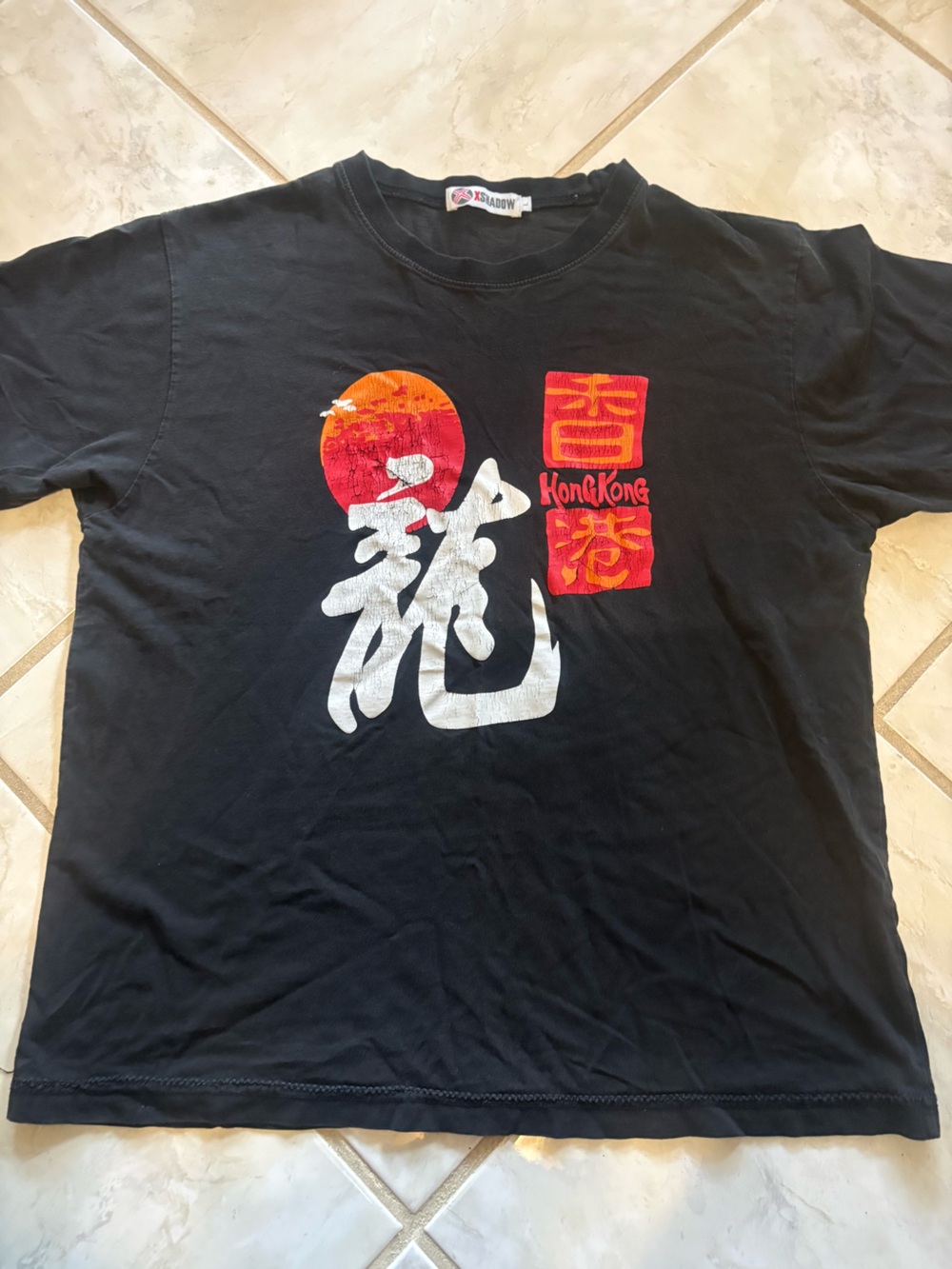 Black Hong Kong Graphic Short Sleeve Tee